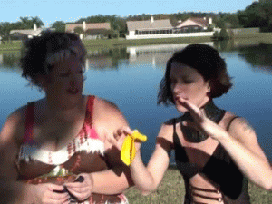 faythonfire.com - Pinky & Fayth Blow to Pop by the Lake Side thumbnail
