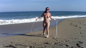 faythonfire.com - Fayth Staked Out Nude On the Beach thumbnail