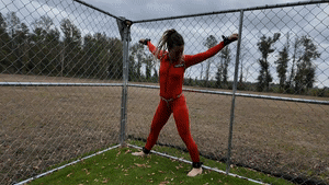 Inmate Fayth Cuffed & Chained & Punished Outside