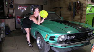 faythonfire.com - Sexy Car Short Dress Big Yellow Blow & Pop thumbnail